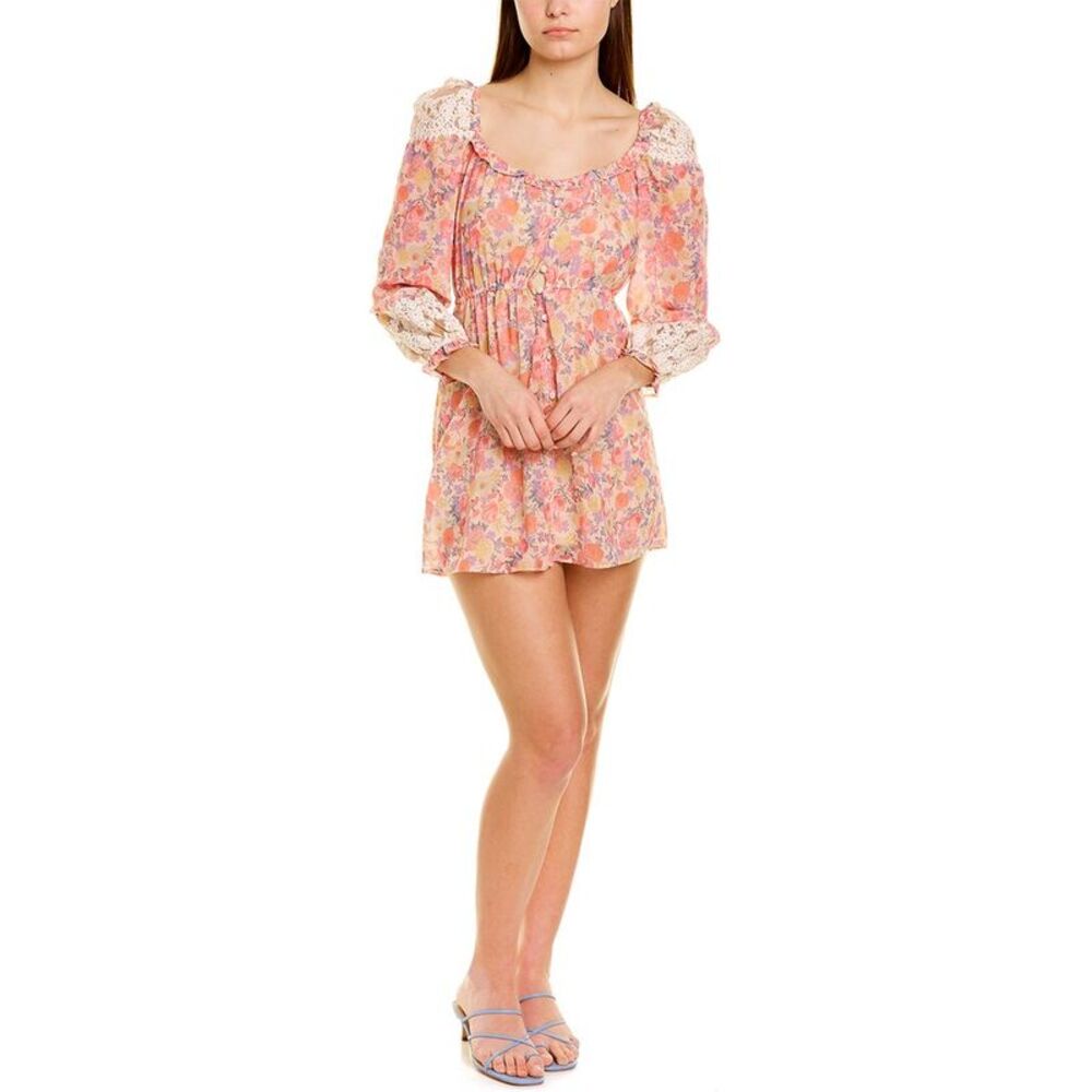 Moonsea Womens  Floral Mini Dress, Pink